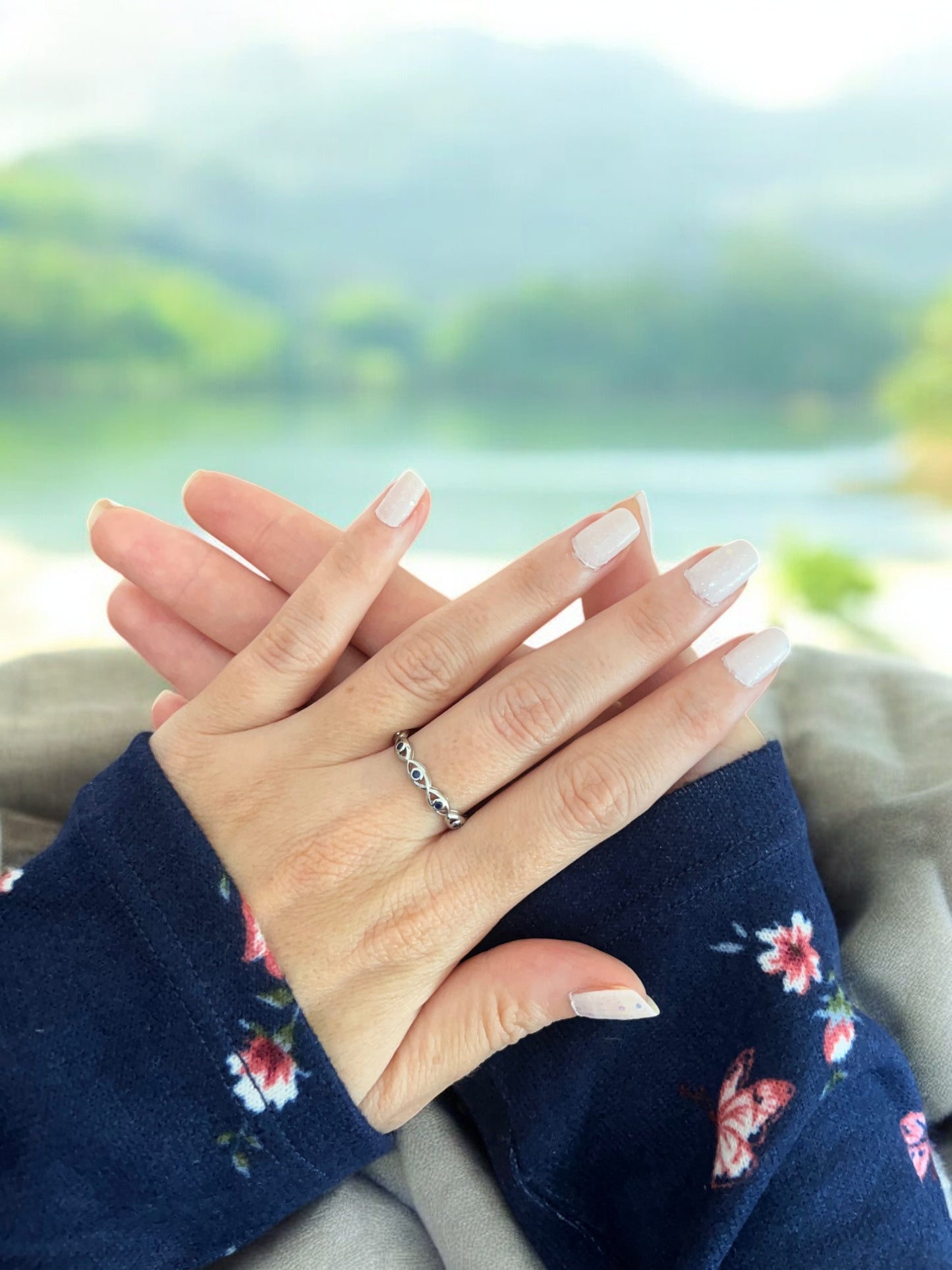 Anillo Ojo Azul Turco de la Suerte